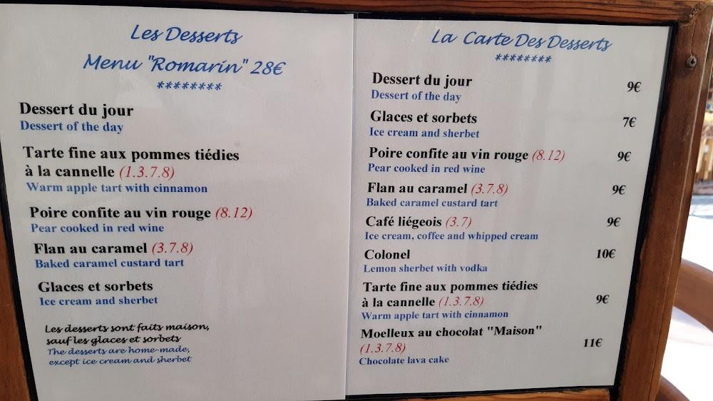 Restaurant Les Flambeaux - Menu Image 1